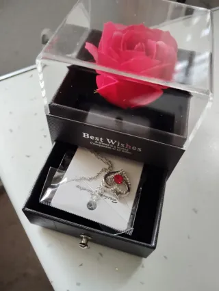 Rosa Eterna Roja en Caja Negra