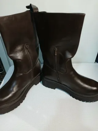 Botas medianas mujer marrones