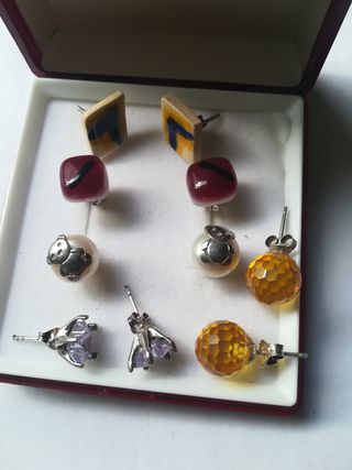 Lote pendientes plata varios diseños