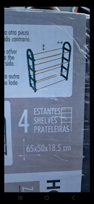 Zapatero Modular Metálico y Madera