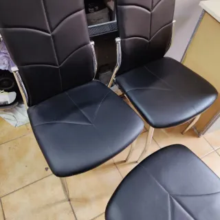 Sillas de comedor negras (4 unidades)