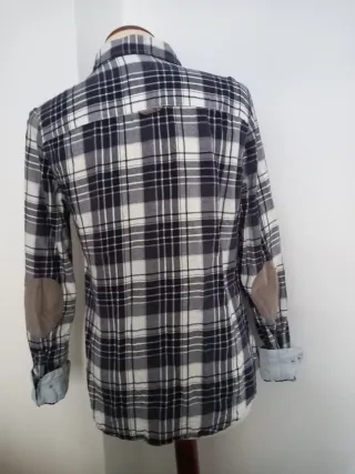 Camisa H&M Cuadros Azul y Blanco