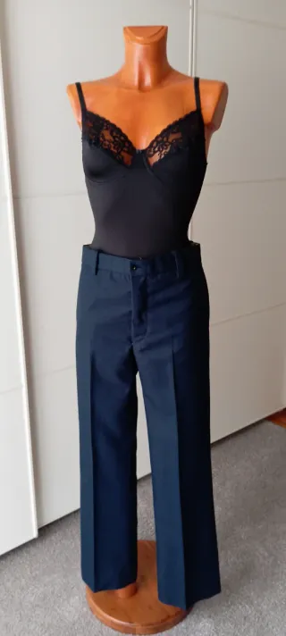 Pantaloni vintage da uomo blu