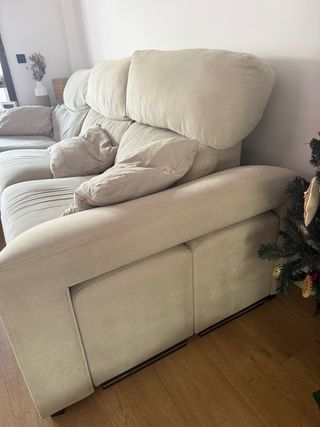 Sofá Chaiselongue 4 Plazas Beige