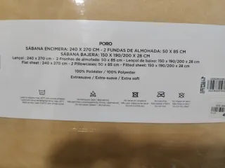 Juego Sábanas Cama 150 Extra Suave