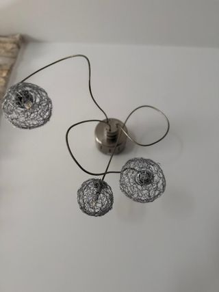 Lampadario 12 luci argento e bianco