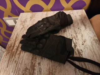 2 pares guantes de moto de piel