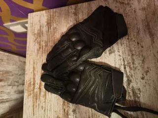 2 pares guantes de moto de piel