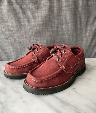 Mocasines náuticos rojos/marrones
