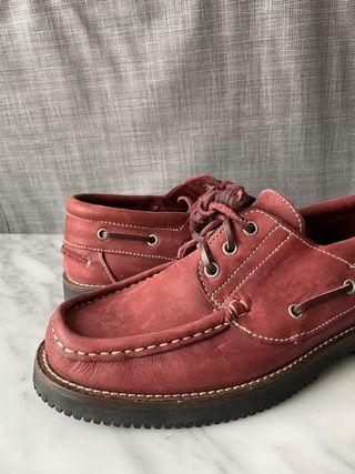 Mocasines náuticos rojos/marrones
