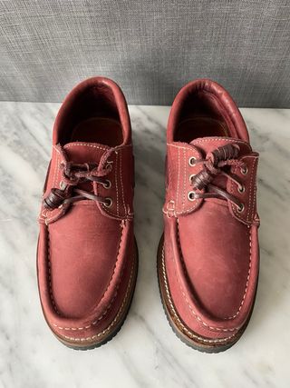 Mocasines náuticos rojos/marrones