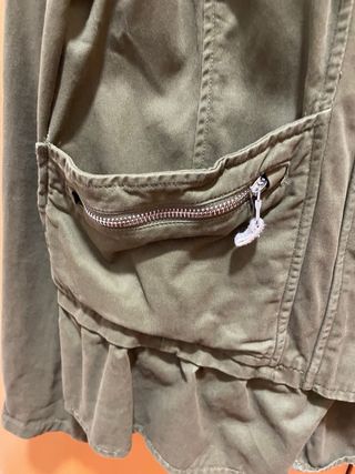 Chaqueta Zara Verde Militar con Capucha