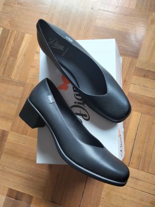 Zapatos Dian Mujer Tacón Ancho 4cm Negro