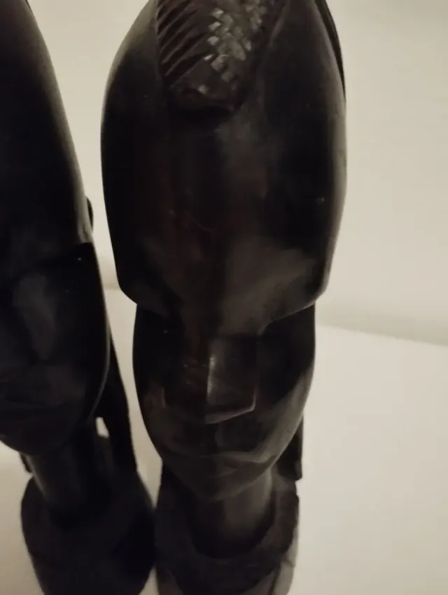 Coppia sculture ebano