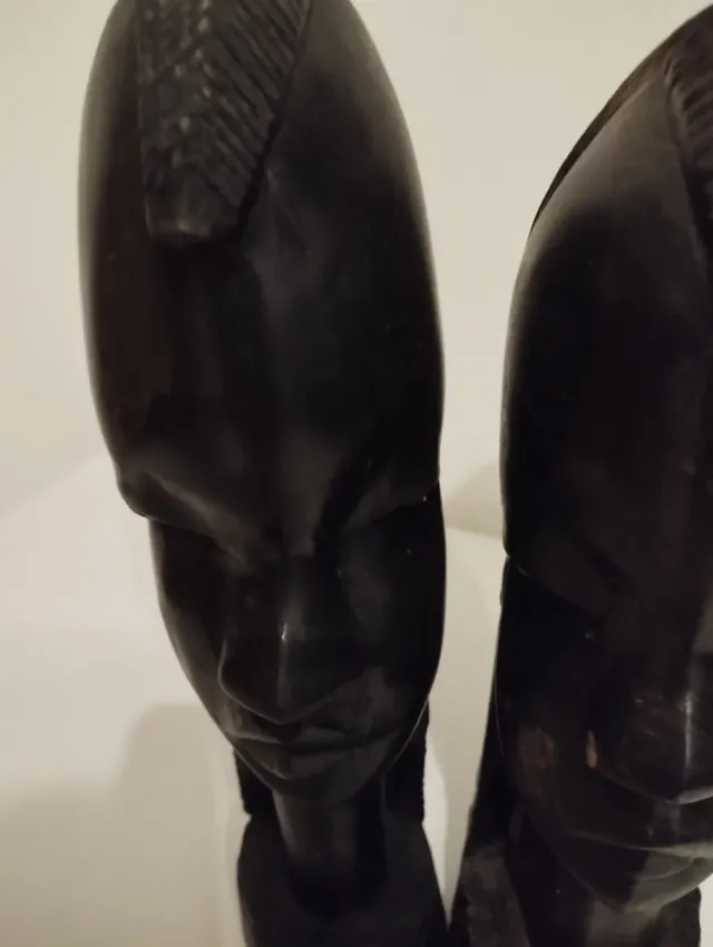 Coppia sculture ebano