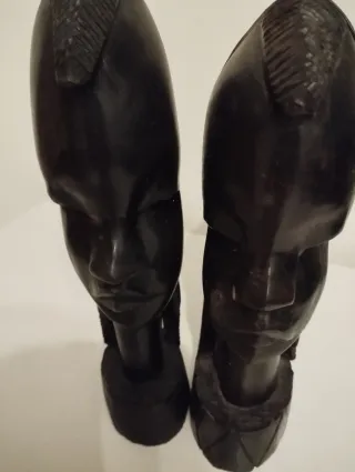 Coppia sculture ebano