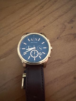 Armani Exchange Cronógrafo Azul y Dorado