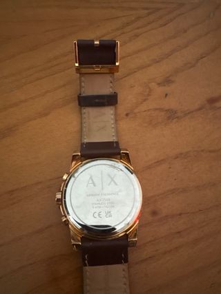 Armani Exchange Cronógrafo Azul y Dorado