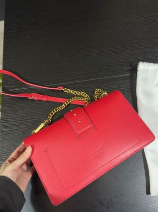 Borsa Pinko rossa modello Love Bag Icon