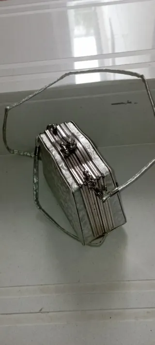 Bolso de Época vintage plateado para eventos