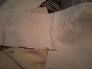 Lenzuola lino ricamate chiacchierino mai usate