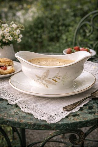 Salsera San Claudio Cerámica Dorada