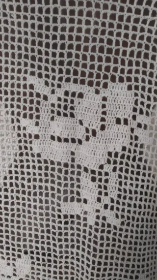 Scialle vintage anni '70 in filet