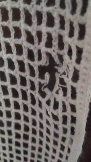 Scialle vintage anni '70 in filet