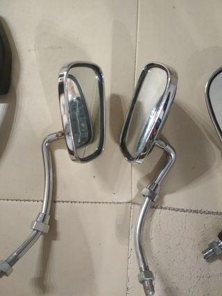 Espejos Cromados Clásicos Moto Custom