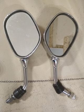 Espejos Cromados Clásicos Moto Custom