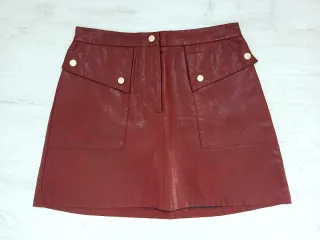 Minifalda polipiel Zara