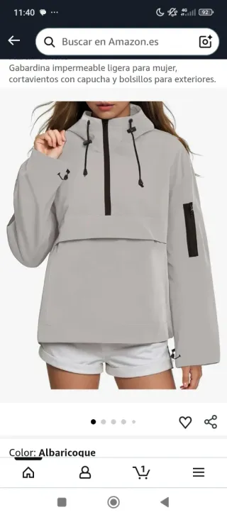 Gabardina impermeable ligera mujer