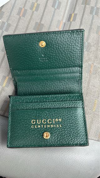 Cartera Gucci Original Beige y Verde
