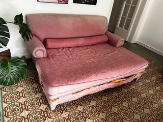 Sofá Vintage Rosa para Retapizar
