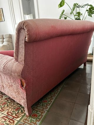 Sofá Vintage Rosa para Retapizar