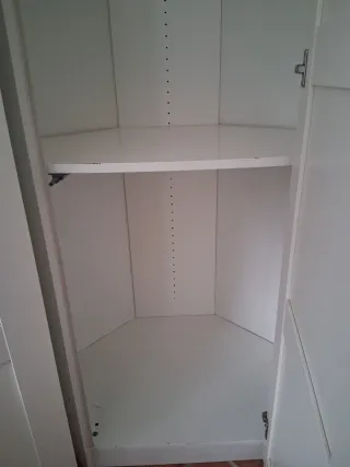 Armario esquinero blanco madera PAX.