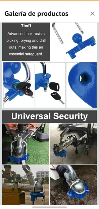 Antirrobo para remolque azul