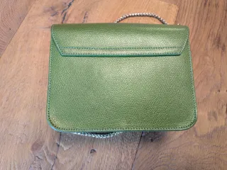 Borsetta Furla verde con dettagli oro