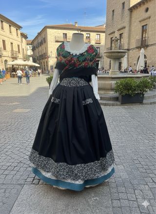 Traje Baturra Negro Multicolor Talla Única