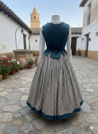 Traje Baturra Negro Multicolor Talla Única