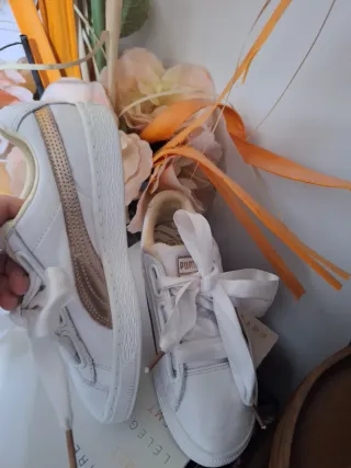 Scarpe Puma Heart Bianche Oro Tg 36