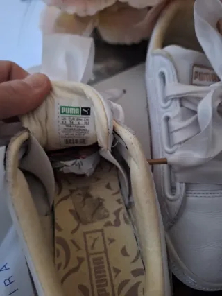 Scarpe Puma Heart Bianche Oro Tg 36