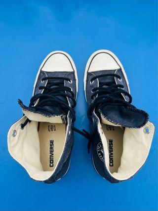 Converse All Star Tela Grigio Bianco come nuove