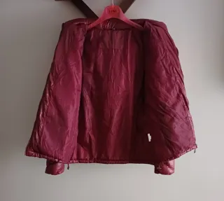 Piumino donna S bordeaux e rosa
