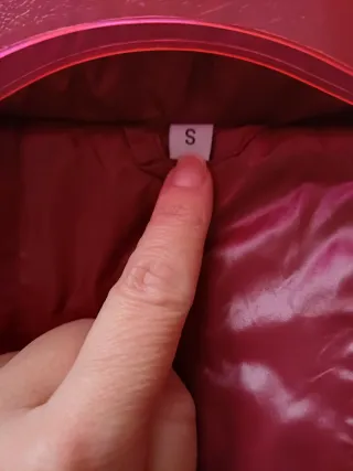 Piumino donna S bordeaux e rosa