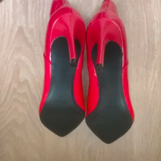 Botines Bershka Rojos Tacón  37 Nuevos