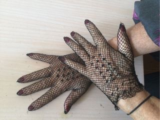 Guantes de rejilla vintage