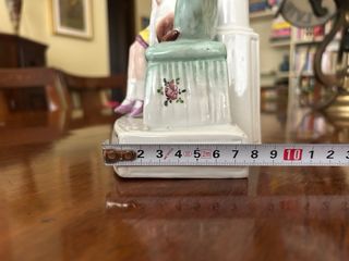 Lampada porcellana bambina con cane