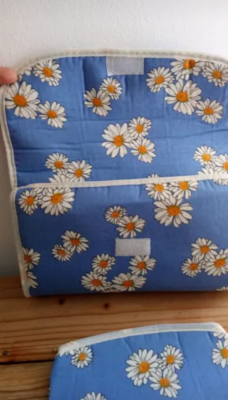 Pack neceseres vintage flores azules