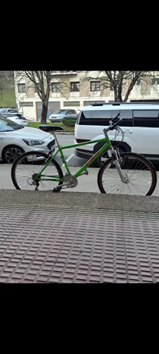 Bicicleta de montaña verde